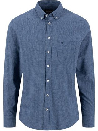 Fynch Hatton Premium Flannel Ανδρικό Πουκάμισο Μπλε