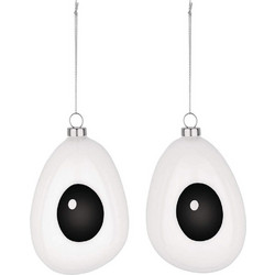 Χριστουγεννιάτικα Στολίδια Carol Treebies (Σετ 2Τμχ) PLA01SET3 9cm White-Black Alessi