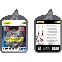 Andowl Καλώδιο 2 RCA σε 2 RCA 2.0 Μέτρα Q-HD620 - 2 RCA to 2 RCA Cable 2.0M Q-HD620-Z774175-221731