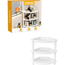 Γωνιακή Ραφιέρα Μπάνιου 3 Επιπέδων - 3-Tier Corner Bathroom Storage Rack-002571-238470