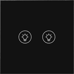 Smart Wi-Fi διακόπτης αφής 2 θέσεων με Dimmer και χρονοπρογράμματα Tuya Smart Life N+L 90-240V μαύρος 86x86x10mm - WIFIDS2B