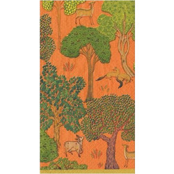 Χαρτοπετσέτες Guest Arcadian Forest Orange 10.8x19.8cm Caspari (15 Tεμάχια)
