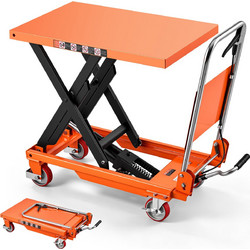 VEVOR Υδραυλικό Τραπέζι Ανύψωσης με Ρόδες, 350 kg, Ύψος Ανύψωσης 720 mm DJYYSJPTCGCCPVMBV001V0