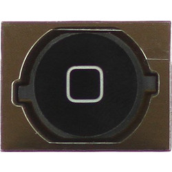 Home Button με Δαχτυλίδι από Καουτσούκ για iPhone 4S - Μαύρο